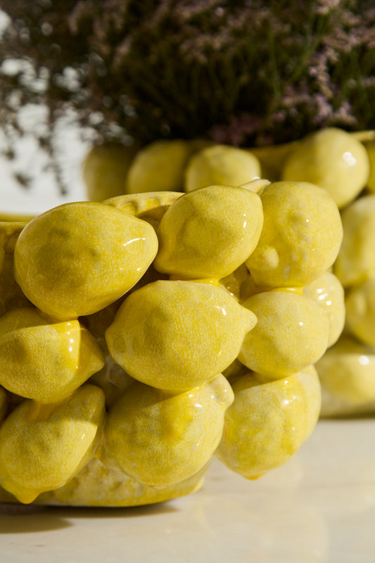 Layered Lemon Collection By Accent Decor | Planters, Troughs & Cachepots | Modishstore - 1
