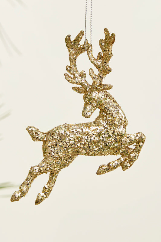 Leaping Deer Ornament Set of 4 By Accent Decor | Ornaments | Modishstore - 1