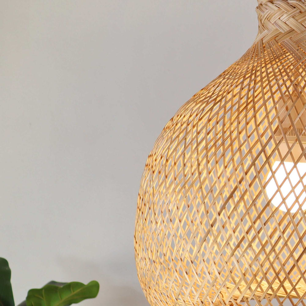 Kun Ya Na - Bamboo Pendant Light (33 Cm) By Thaihome | Pendant Lamps | Modishstore - 4