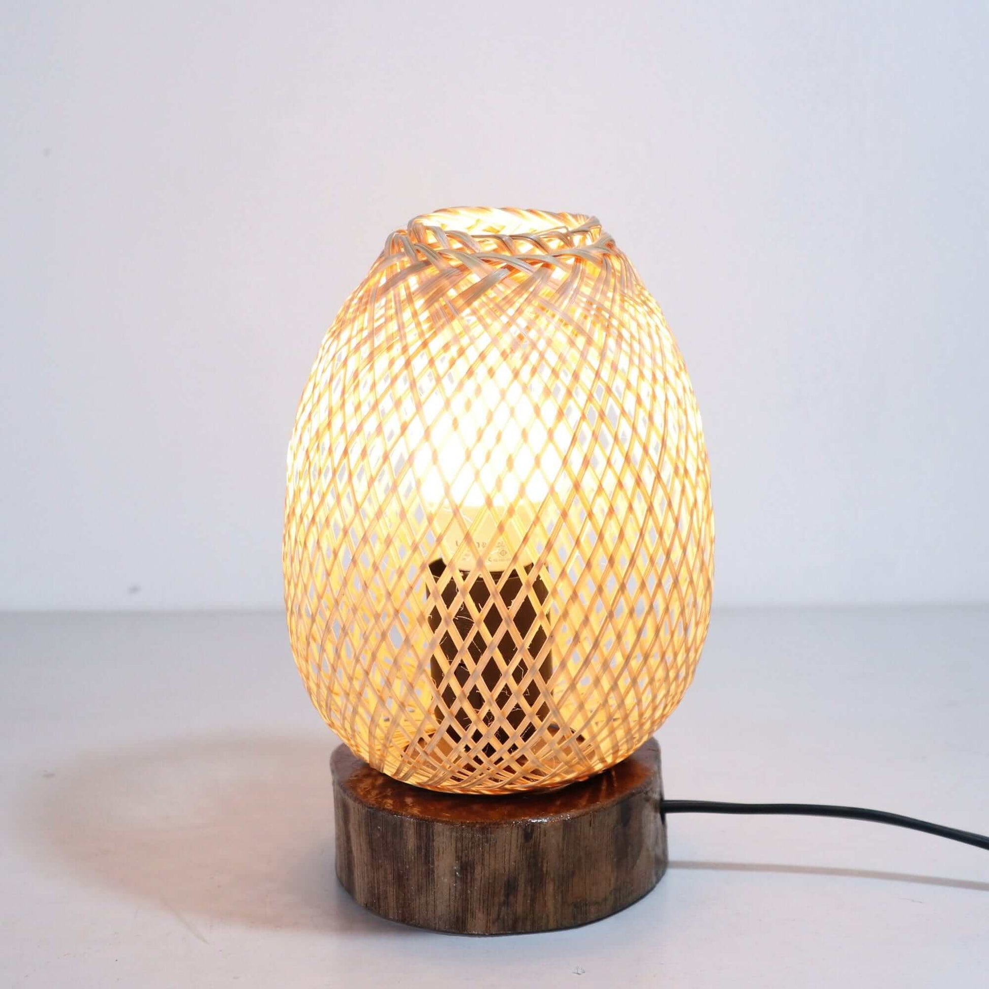 Anan Ta Ya - Boho Bamboo Bedside Lamp By Thaihome | Table Lamps | Modishstore - 2