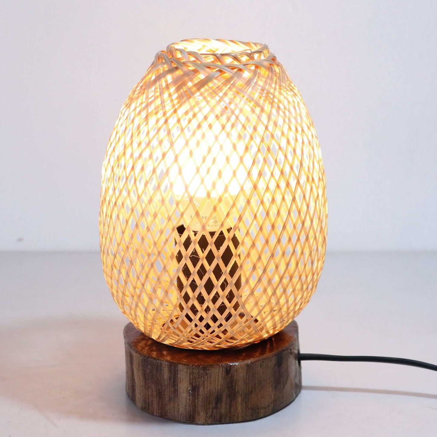 Anan Ta Ya - Boho Bamboo Bedside Lamp By Thaihome | Table Lamps | Modishstore - 4