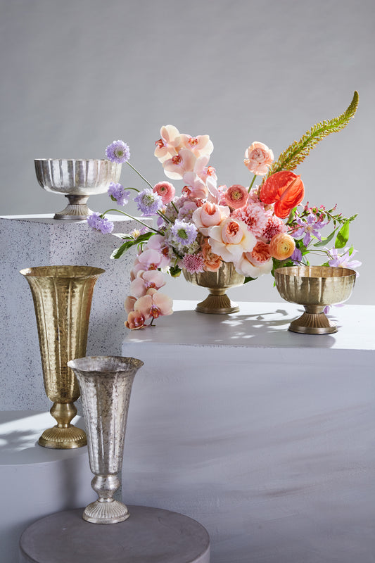 Lita Vase and Compote Set of 4 By Accent Decor | Vases | Modishstore - 1
