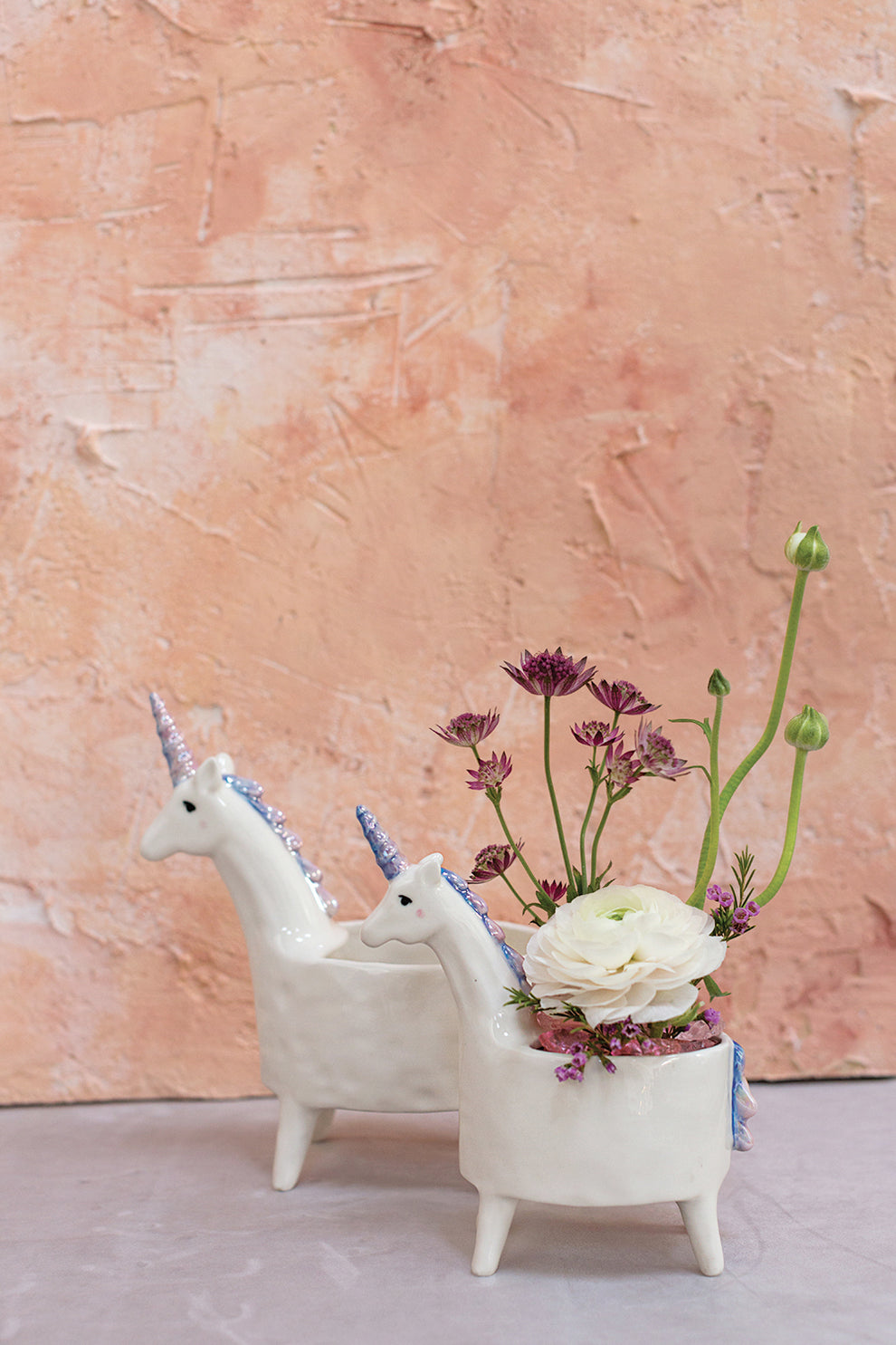 Lolly Unicorn Planter Set of 4 By Accent Decor | Planters, Troughs & Cachepots | Modishstore - 4