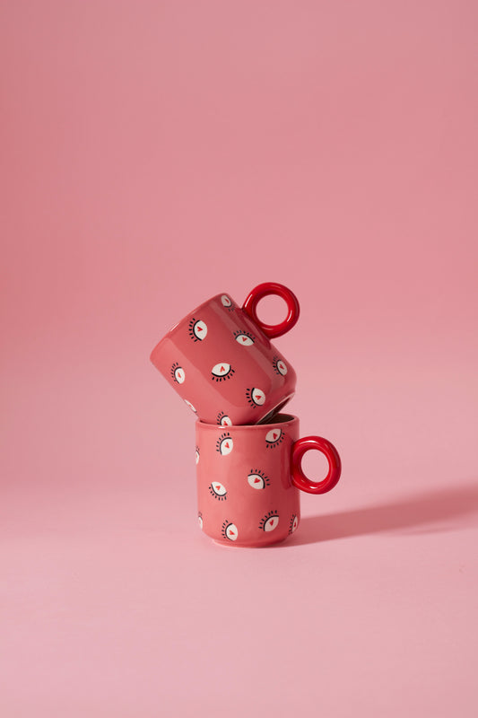 Lovestruck Mug Set of 4 By Accent Decor | Planters, Troughs & Cachepots | Modishstore - 1