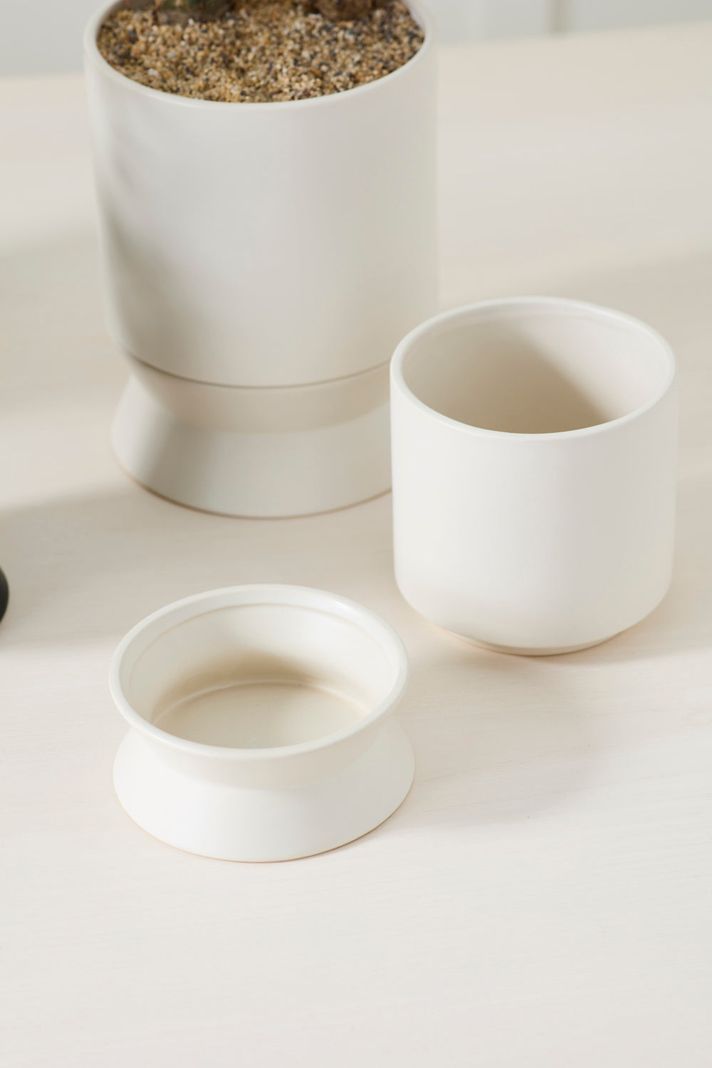 Madison Pot with Saucer Set of 2 By Accent Decor | Wall Decor | Modishstore - 7