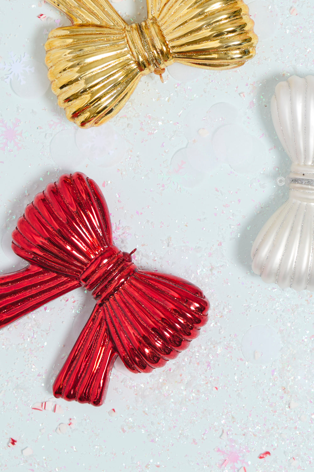 Metallic Bow Ornament Set of 8 By Accent Decor | Ornaments | Modishstore - 1