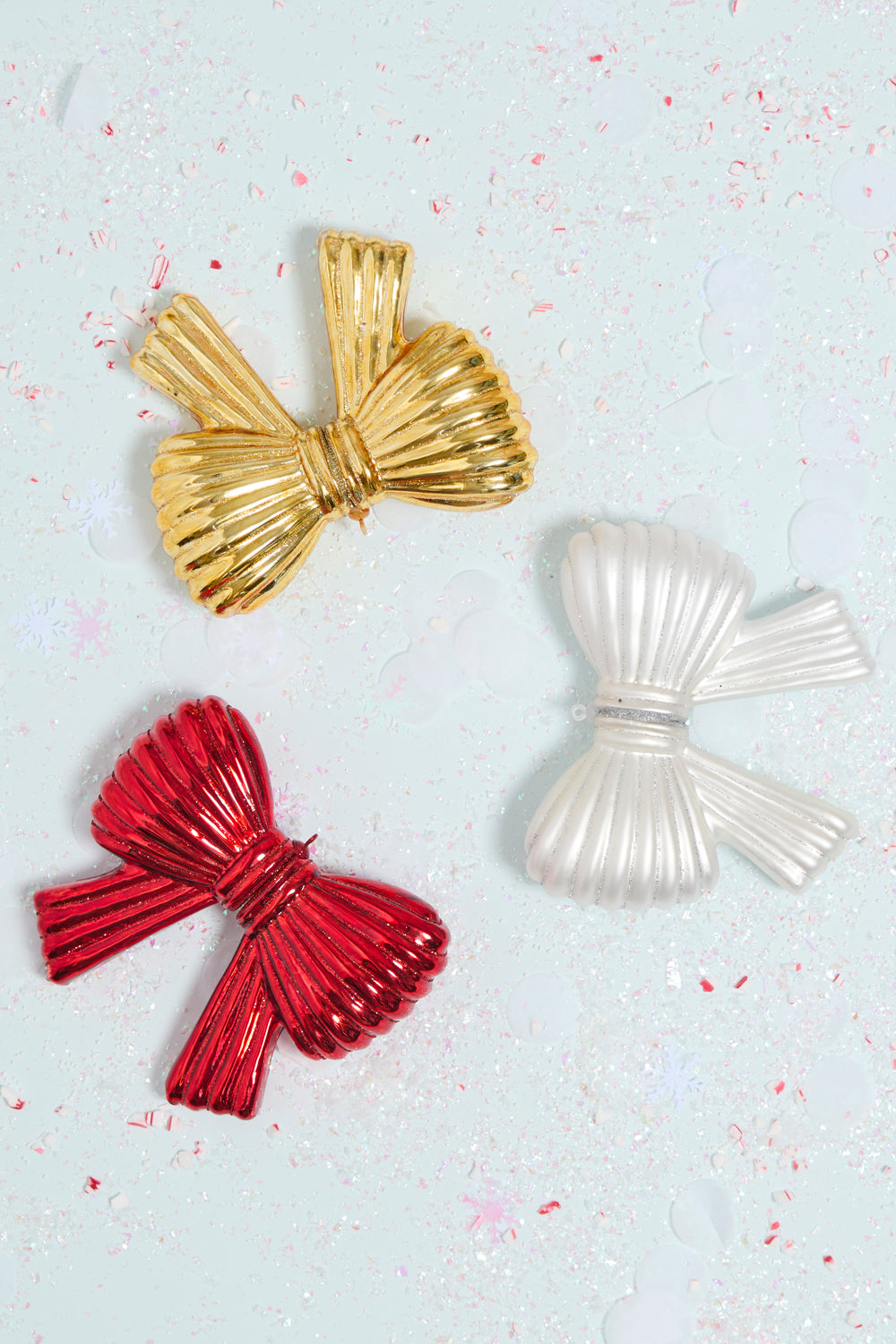 Metallic Bow Ornament Set of 8 By Accent Decor | Ornaments | Modishstore - 3