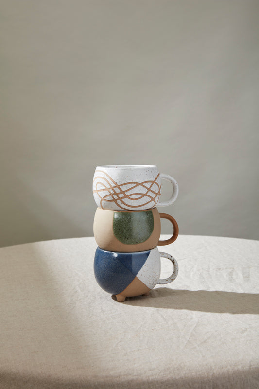 Milk and Sugar Mug Set of 4 By Accent Decor | Planters, Troughs & Cachepots | Modishstore - 1