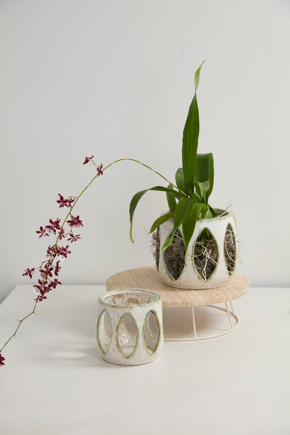 Minka Orchid Pot Set of 2 By Accent Decor | Planters, Troughs & Cachepots | Modishstore - 3