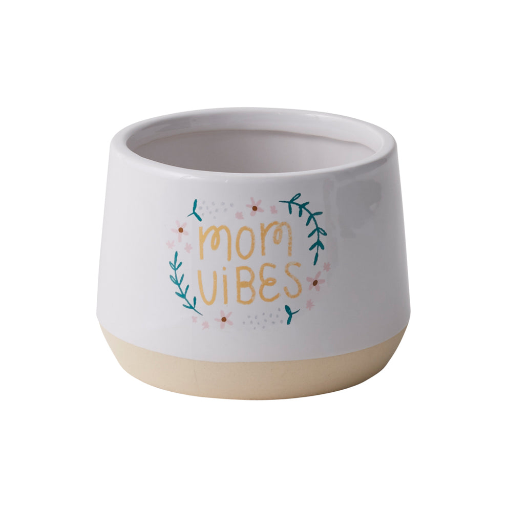 Mom Vibes Pot Set of 4 By Accent Decor | Planters, Troughs & Cachepots | Modishstore - 4