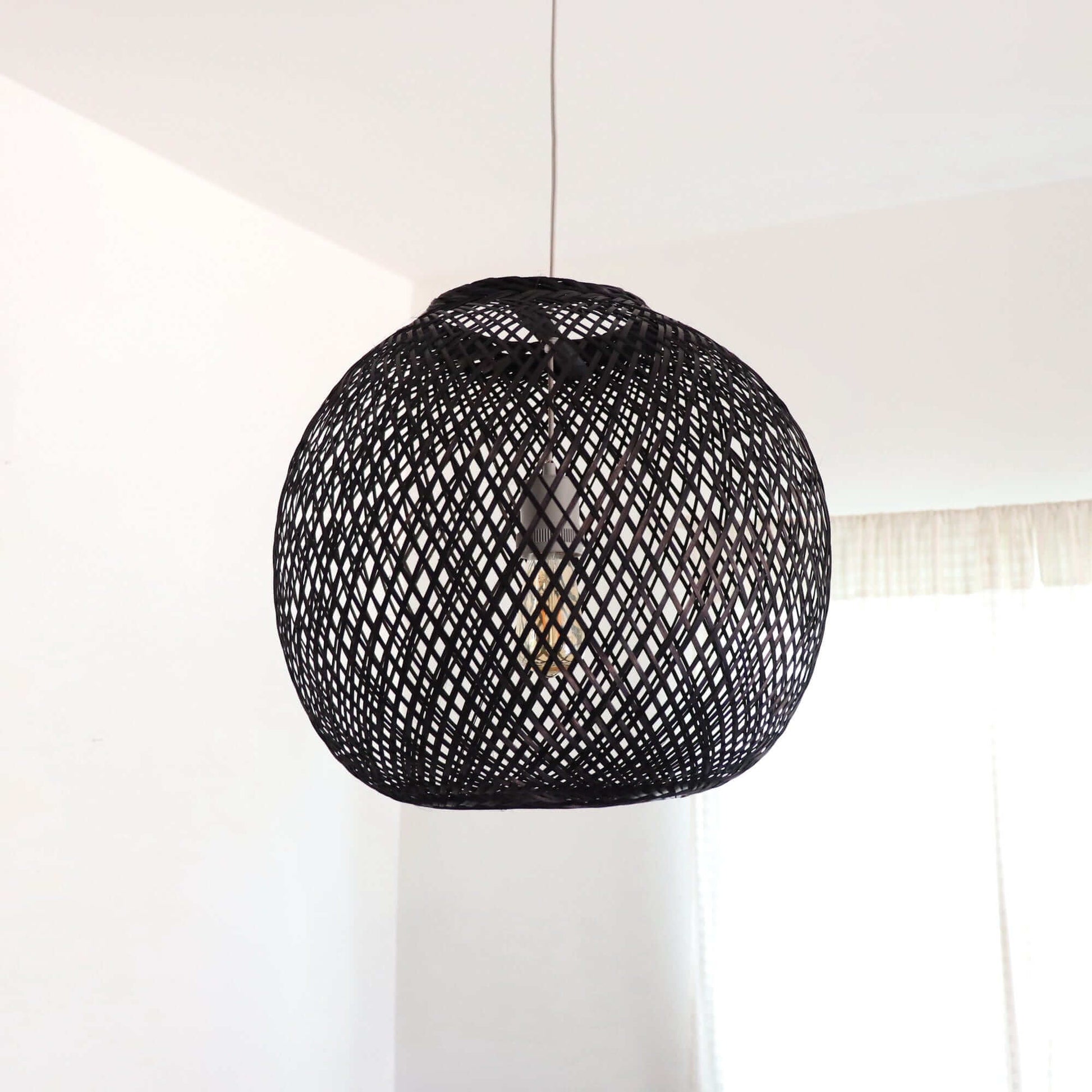 Jundara - Black Bamboo Pendant Light By Thaihome | Pendant Lamps | Modishstore - 3