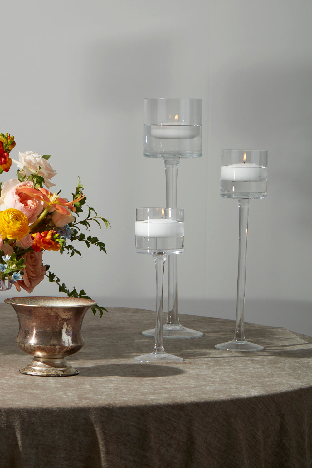 Monet Glass Set of 2 By Accent Decor | Candle Holders | Modishstore - 1