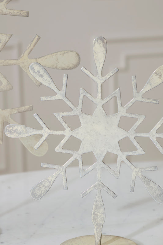 Moonlit Snowflake Stand Set of 2 By Accent Decor | Planters, Troughs & Cachepots | Modishstore - 1