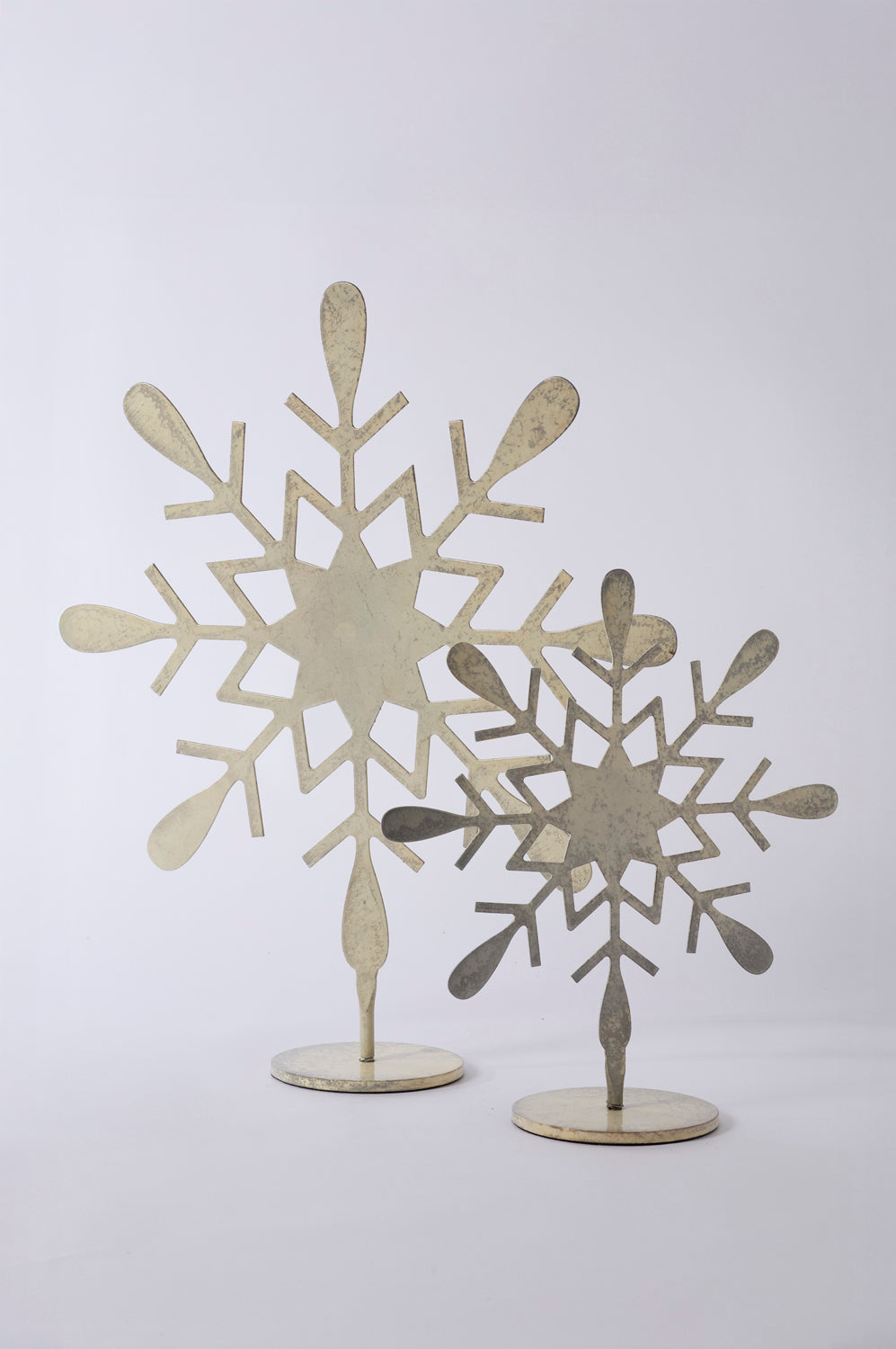 Moonlit Snowflake Stand Set of 2 By Accent Decor | Planters, Troughs & Cachepots | Modishstore - 4