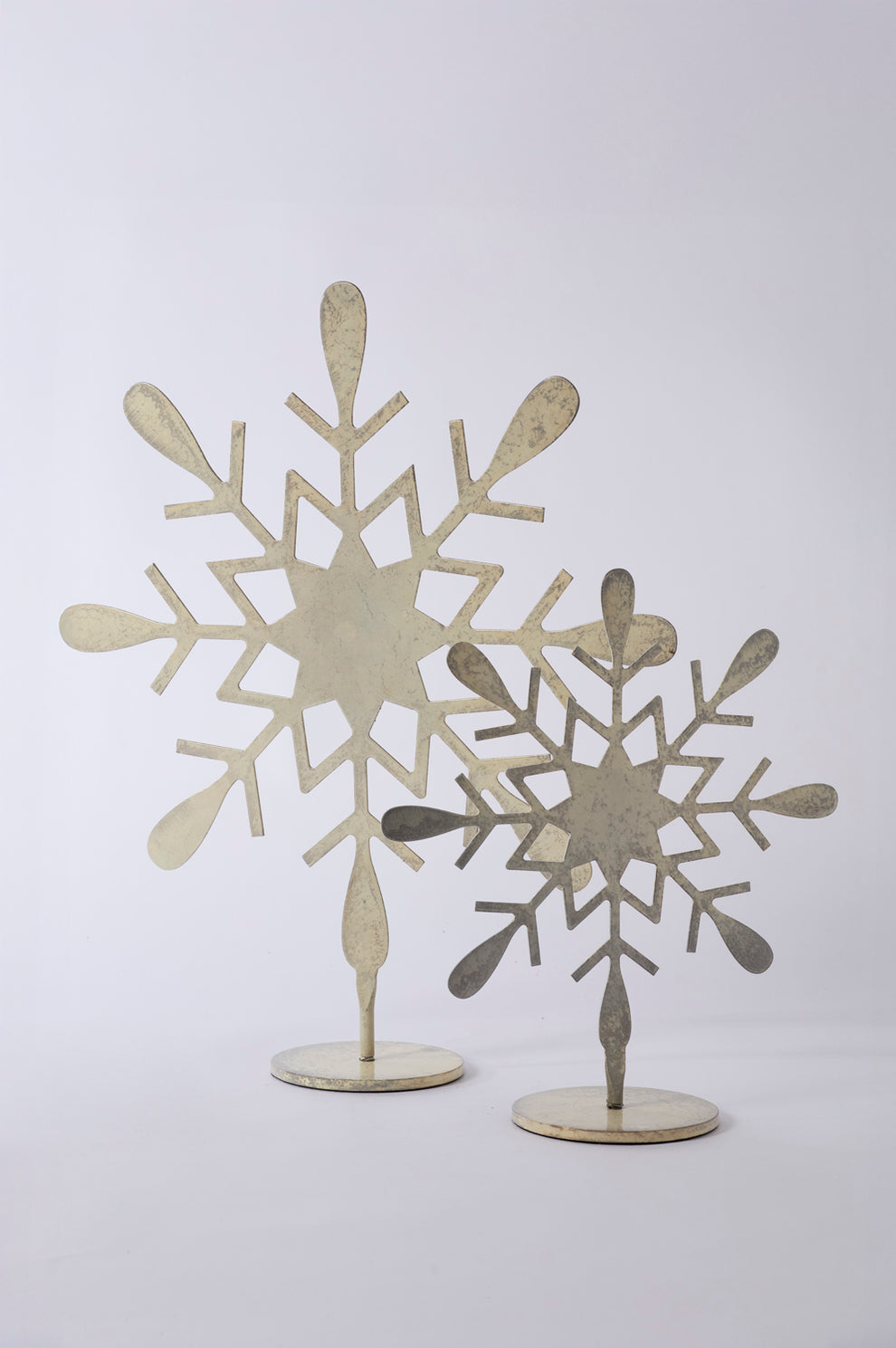 Moonlit Snowflake Stand Set of 2 By Accent Decor | Planters, Troughs & Cachepots | Modishstore - 4