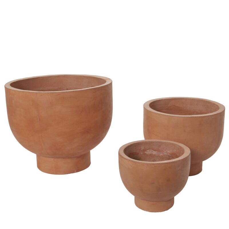 Newport Burnt Orange Compote 12.25"x 10.5" By Accent Decor | Planters, Troughs & Cachepots | Modishstore - 3