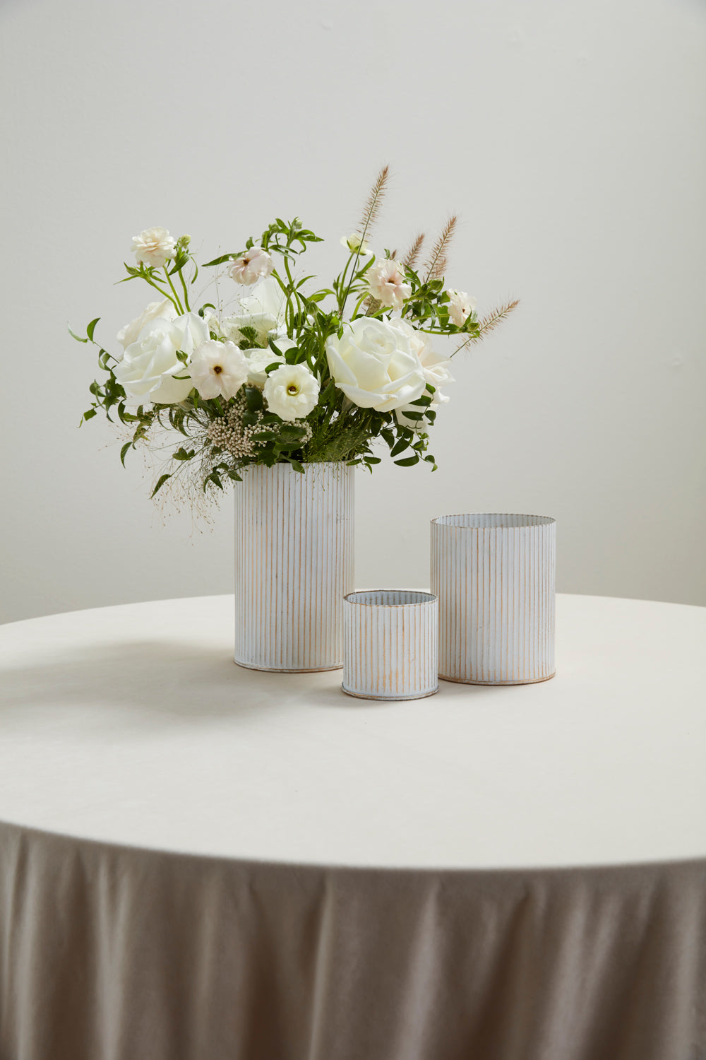 Whitewashed Norah Vase Set of 8 By Accent Decor | Vases | Modishstore - 3