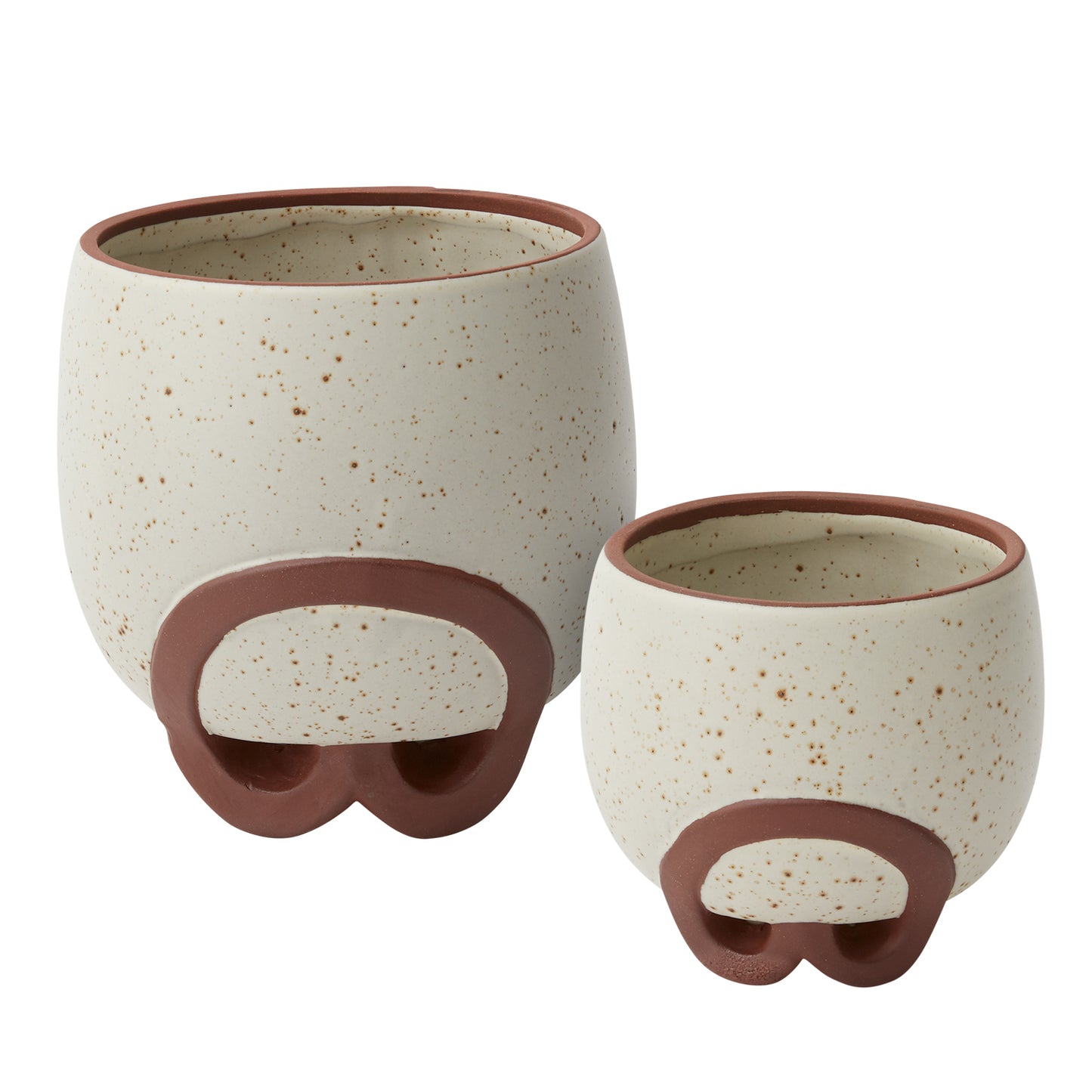 Omni Footed Pot Set of 4 By Accent Decor | Planters, Troughs & Cachepots | Modishstore - 4