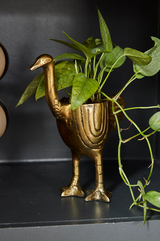 Ostrich Pot Set of 2 By Accent Decor | Planters, Troughs & Cachepots | Modishstore - 1