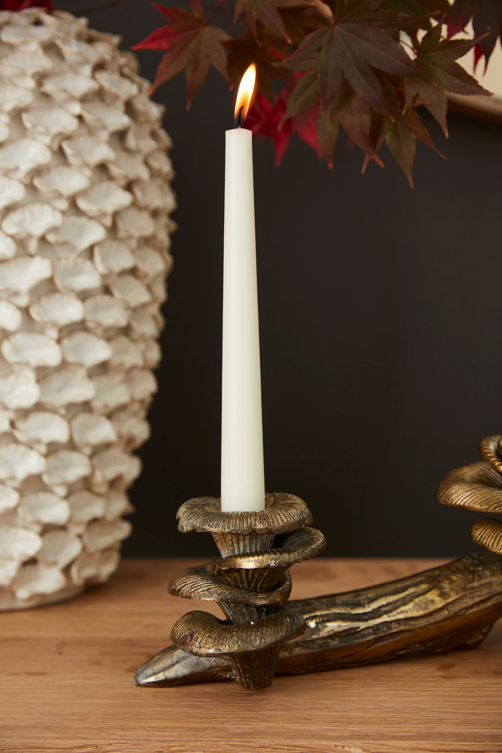 Oyster Mushroom Candleholder By Accent Decor | Candle Holders | Modishstore - 2
