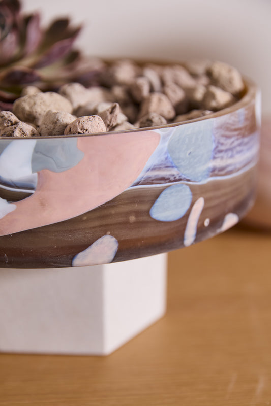 Palladin Footed Bowl By Accent Decor | Decorative Bowls | Modishstore - 1