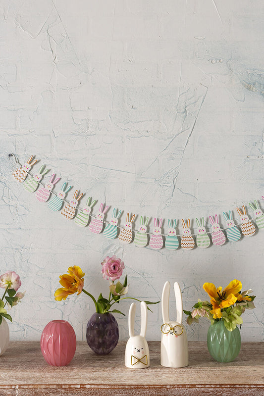 Pastel Bunny Garland Set of 2 By Accent Decor