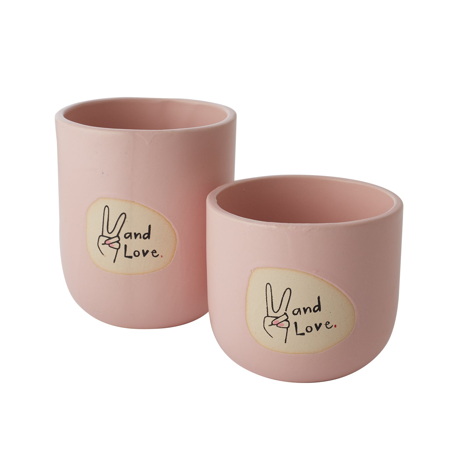 Peace and Love Pot Set of 8 By Accent Decor | Planters, Troughs & Cachepots | Modishstore - 5