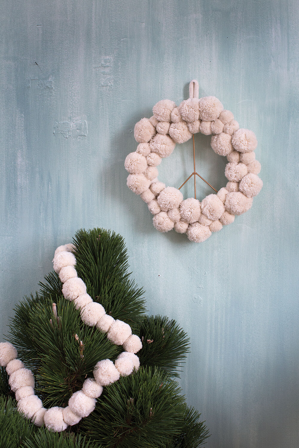 Peace + Pom Collection Set of 2 By Accent Decor | Garland & Wreath | Modishstore - 1