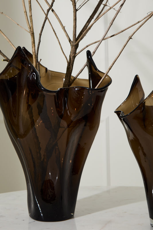 Peaked Glass Vase By Accent Decor | Vases | Modishstore - 1