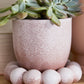 Pearl Pot with Saucer Set of 2 By Accent Decor | Planters, Troughs & Cachepots | Modishstore - 1