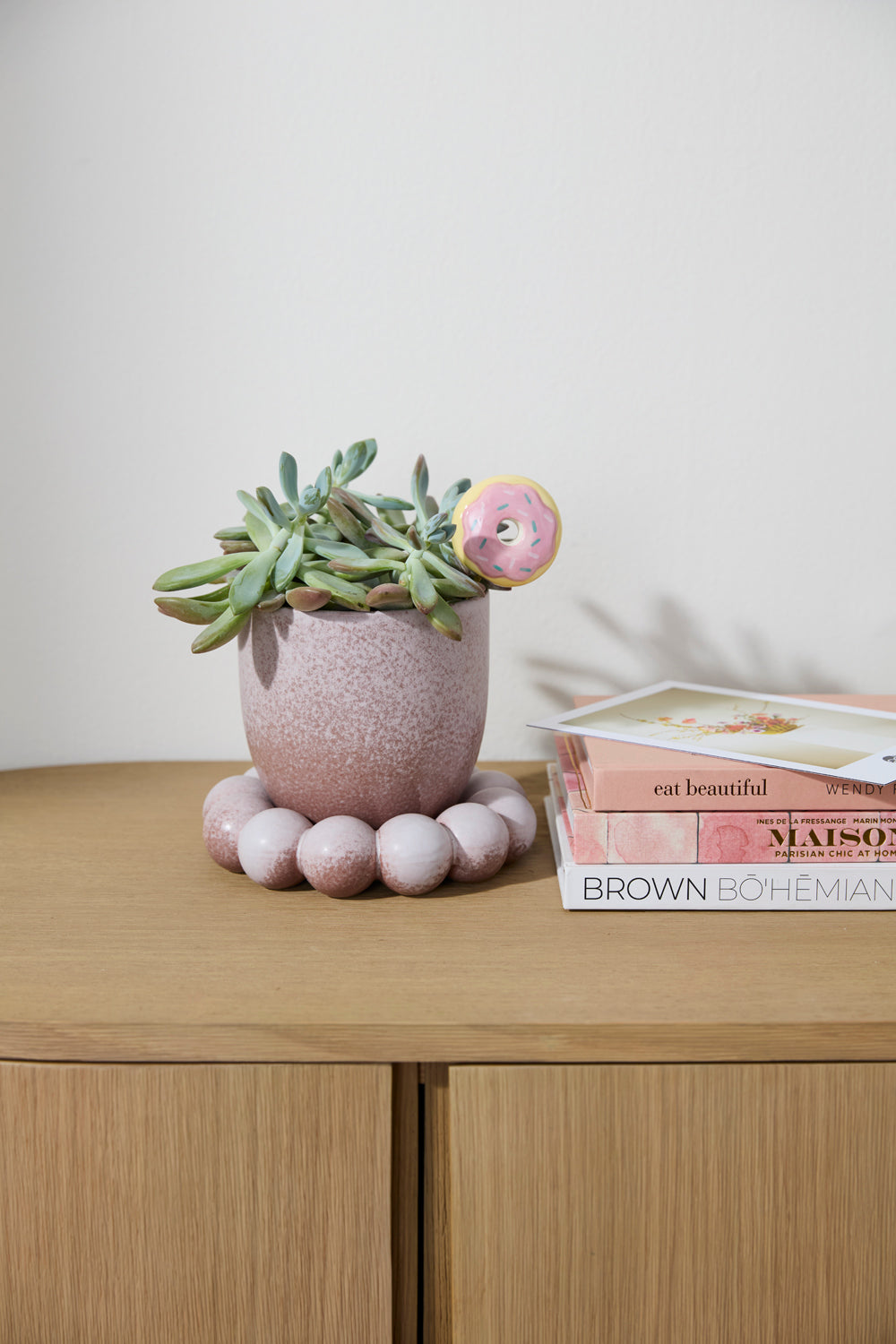 Pearl Pot with Saucer Set of 2 By Accent Decor | Planters, Troughs & Cachepots | Modishstore - 3