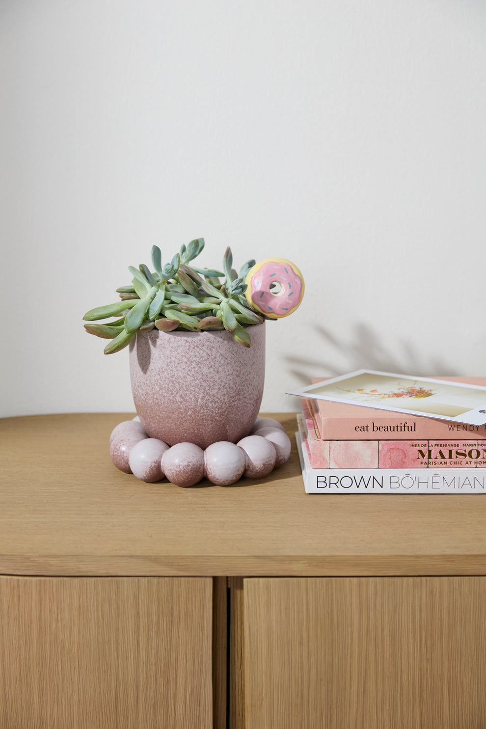 Pearl Pot with Saucer Set of 2 By Accent Decor | Planters, Troughs & Cachepots | Modishstore - 3
