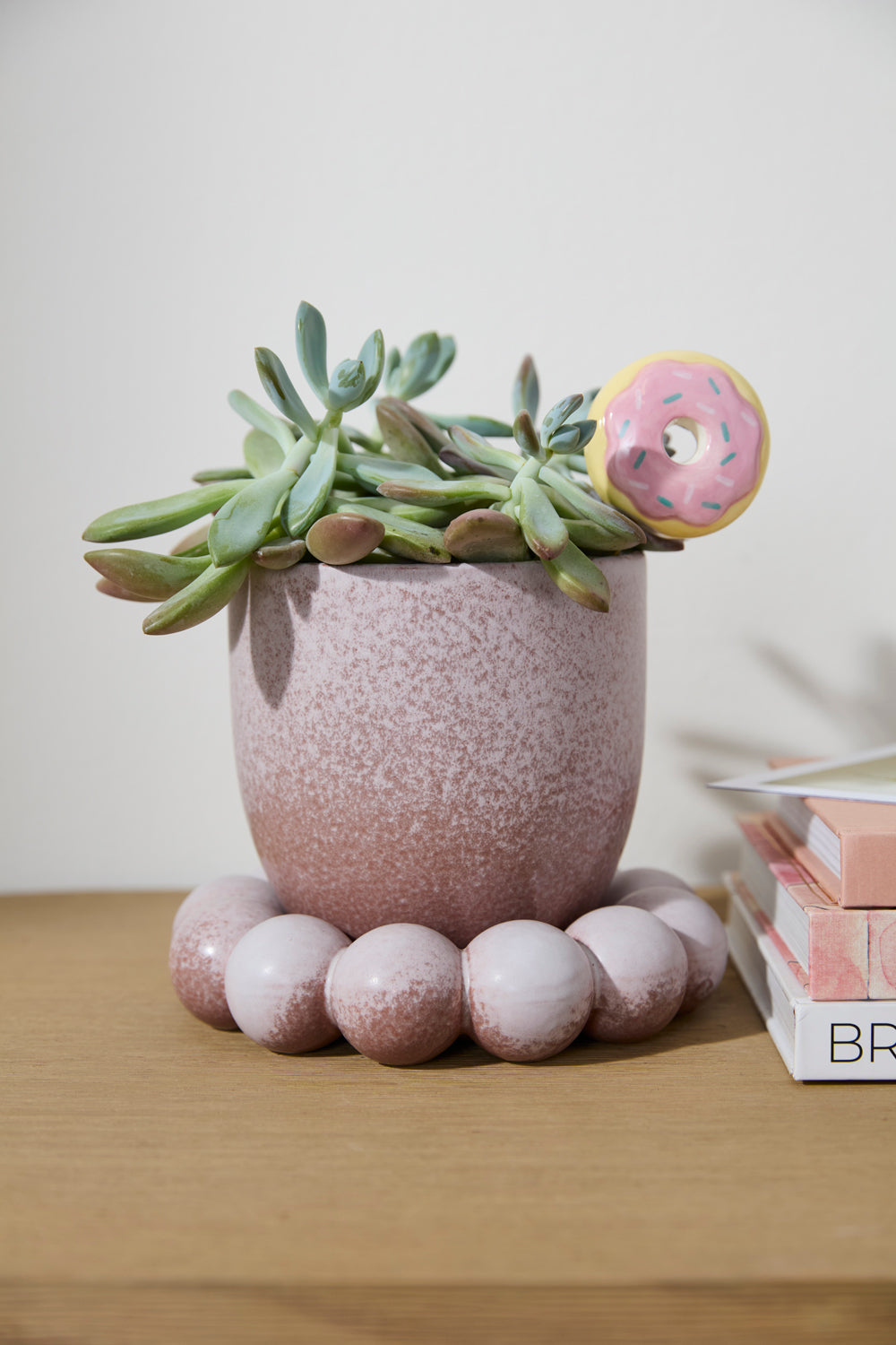 Pearl Pot with Saucer Set of 2 By Accent Decor | Planters, Troughs & Cachepots | Modishstore - 5