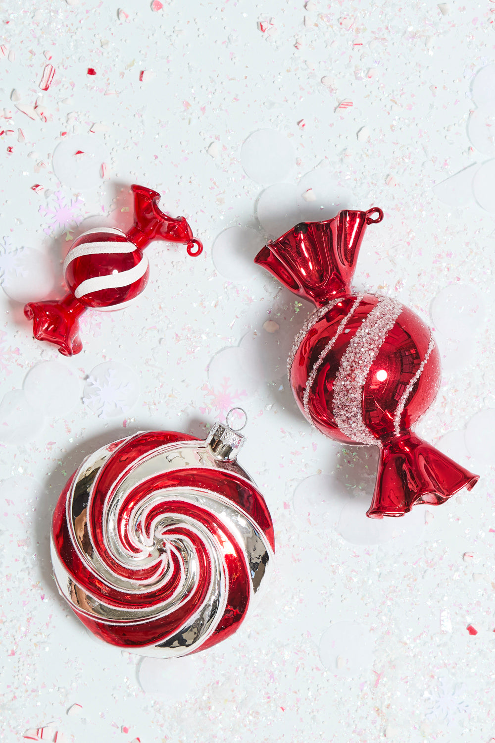 Peppermint Swirl Ornament Set of 8 By Accent Decor | Ornaments | Modishstore - 3
