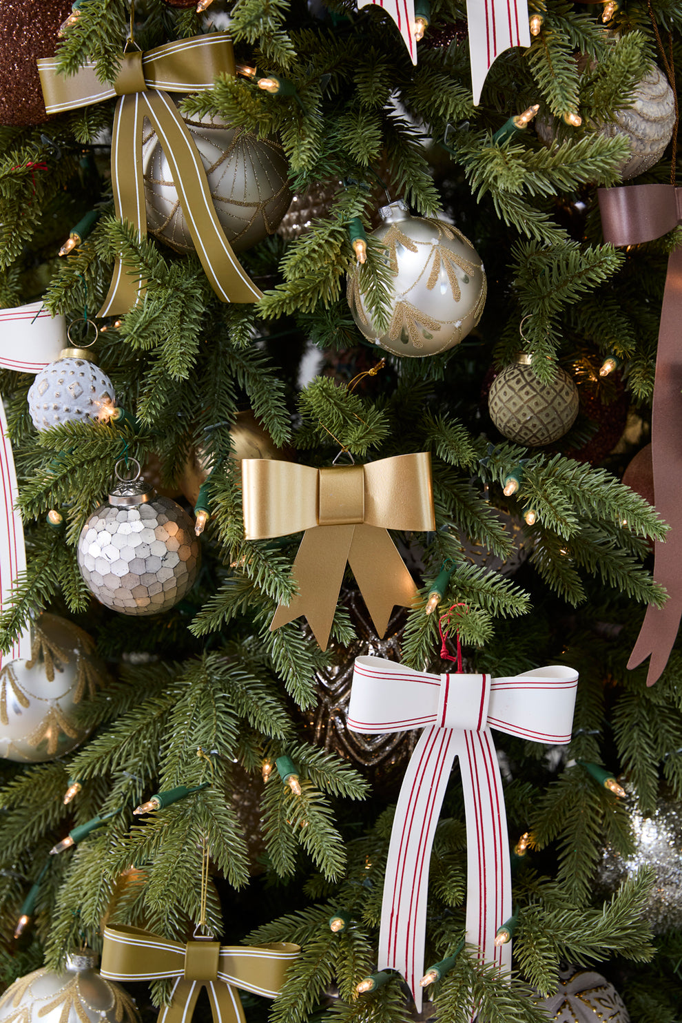Perfect Bow Ornament Set of 8 By Accent Decor | Ornaments | Modishstore - 4
