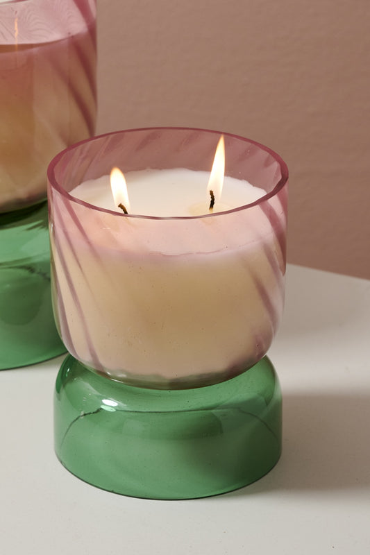 Pink Juniper Candle Set of 2 By Accent Decor | Candle Holders | Modishstore - 1