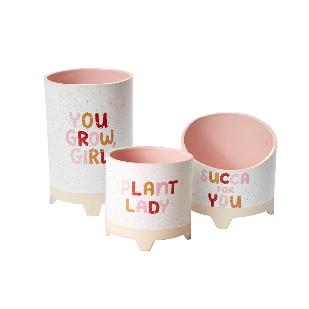 Plant Luv Collection Set of 4 By Accent Decor | Planters, Troughs & Cachepots | Modishstore - 4
