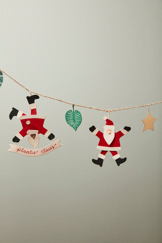 Plantshop Santa Garland Set of 2 By Accent Decor