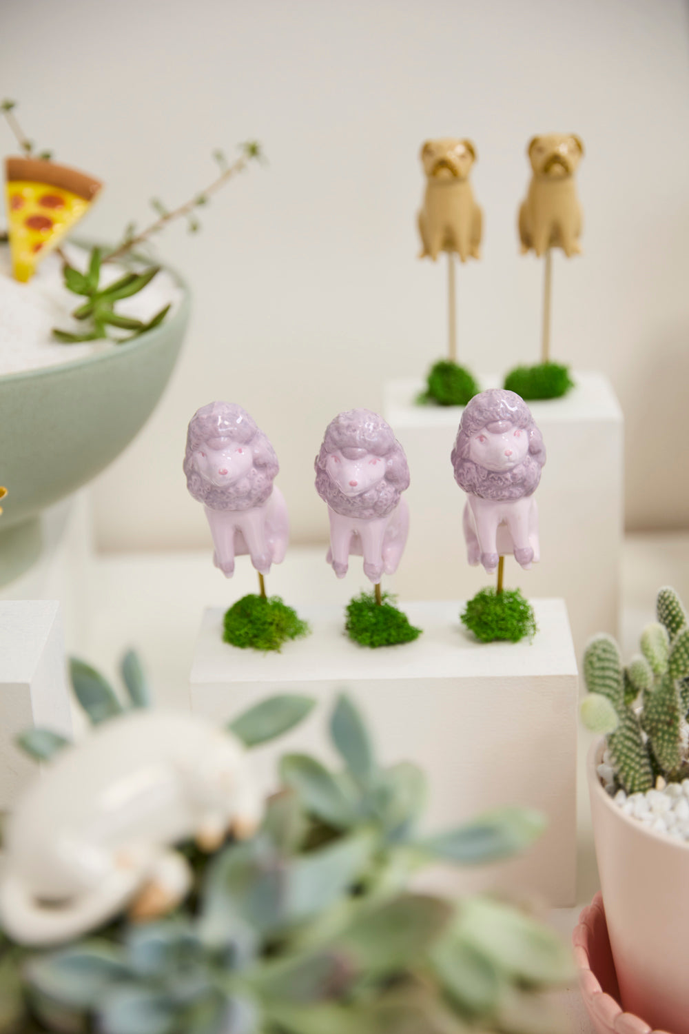 Playful Pups Plant Sticks - Set of 6 By Accent Decor | Planters, Troughs & Cachepots | Modishstore - 4