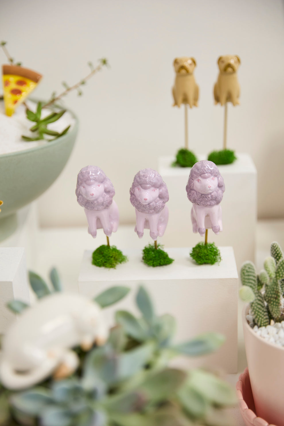 Playful Pups Plant Sticks - Set of 6 By Accent Decor | Planters, Troughs & Cachepots | Modishstore - 4