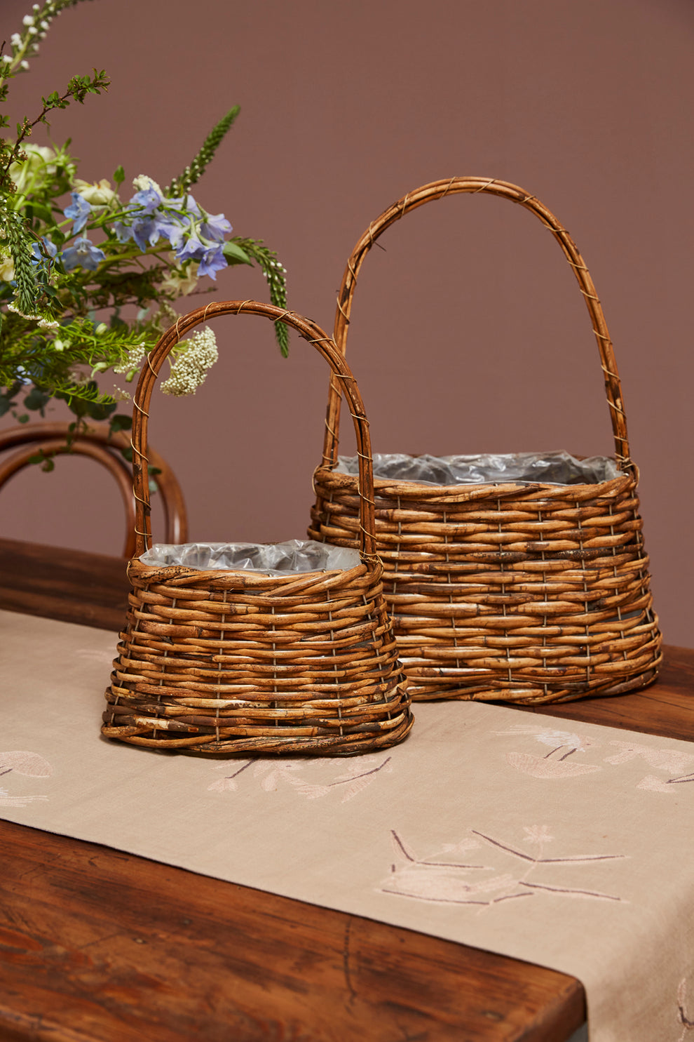 Polished Woven Basket Set of 4 By Accent Decor | Bins, Baskets & Buckets | Modishstore - 3