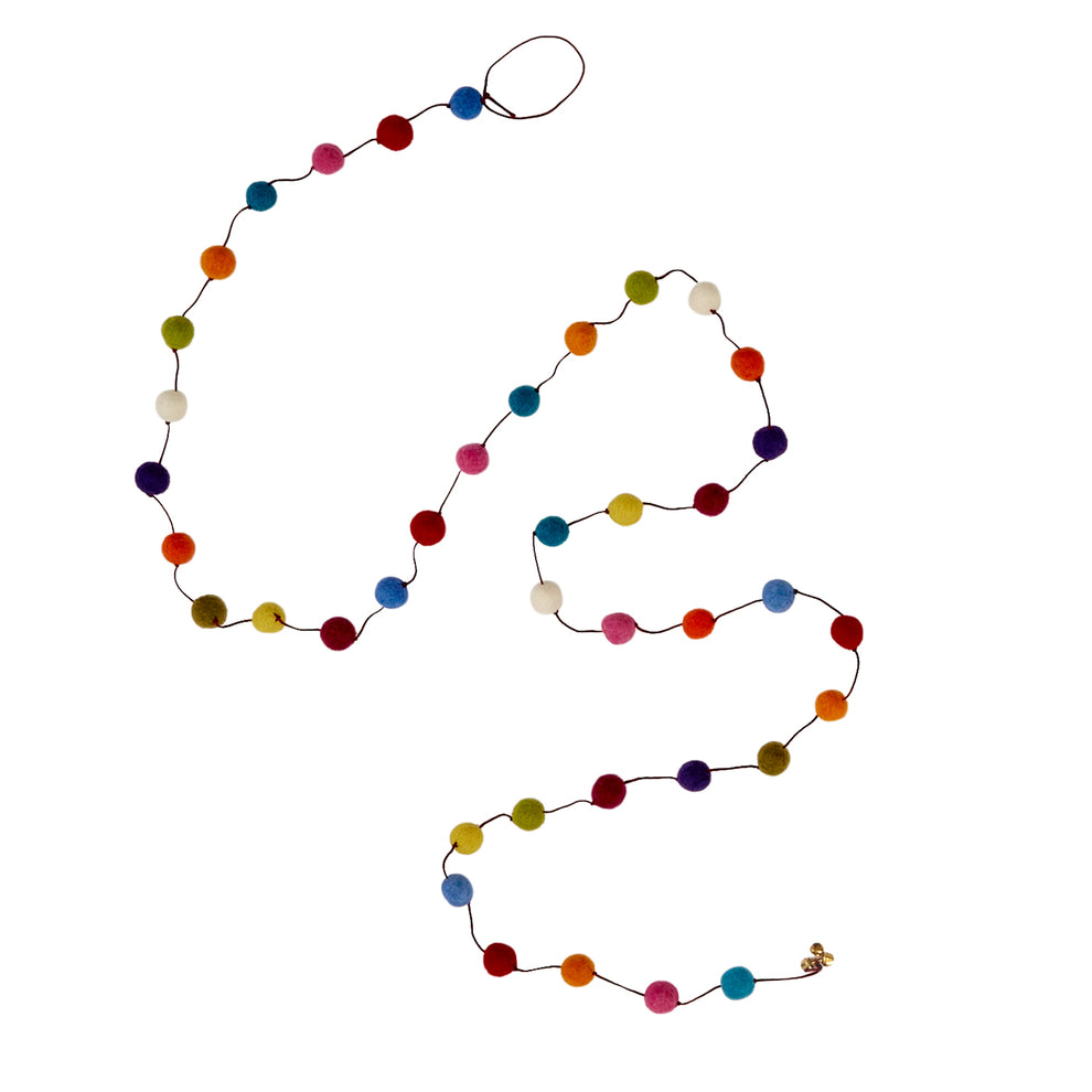 Pom Pom Garland Set of 8 By Accent Decor | Garland & Wreath | Modishstore - 5