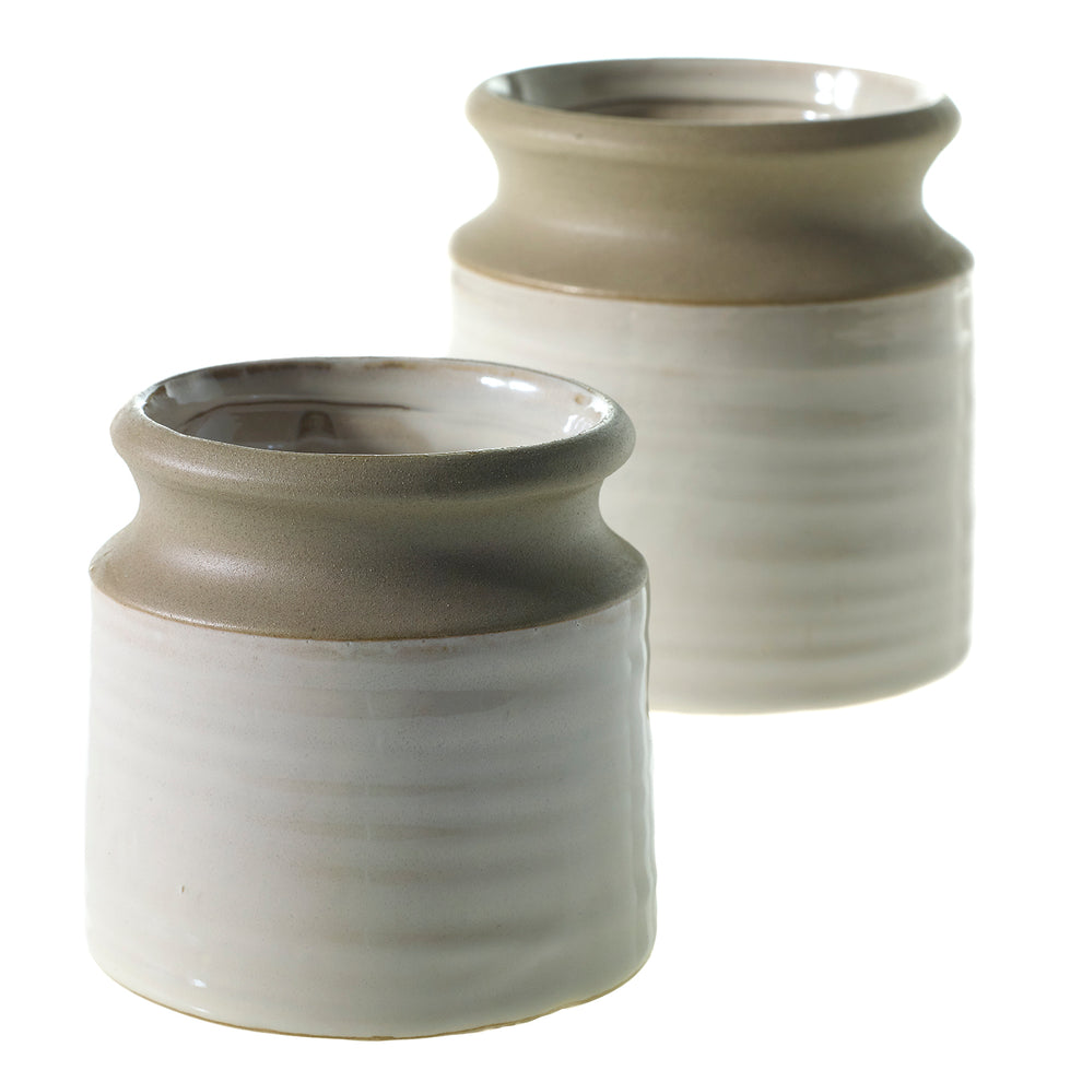 Pottery Vase Set of 8 By Accent Decor | Vases | Modishstore - 3