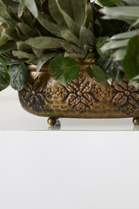 Pressed Snowflake Trough Set of 2 By Accent Decor | Planters, Troughs & Cachepots | Modishstore - 1