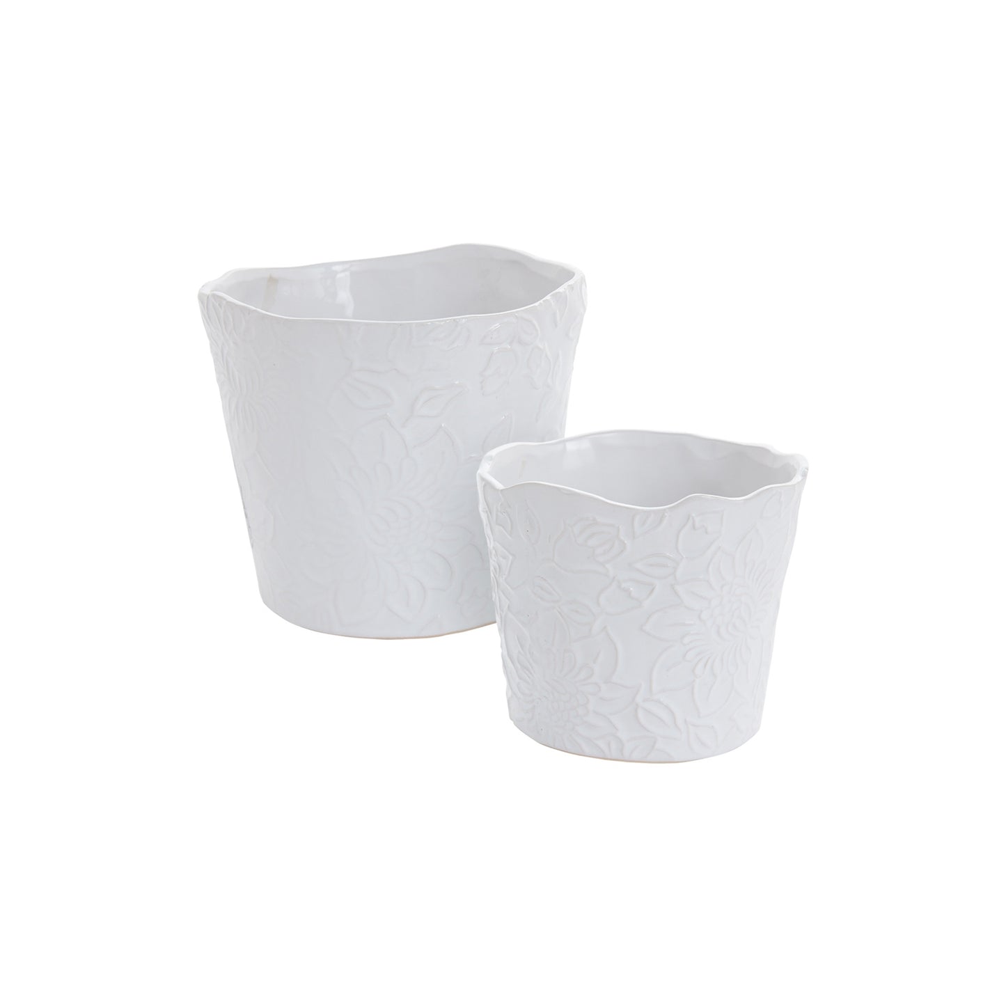 Priscella Pot Set of 8 By Accent Decor | Planters, Troughs & Cachepots | Modishstore - 4