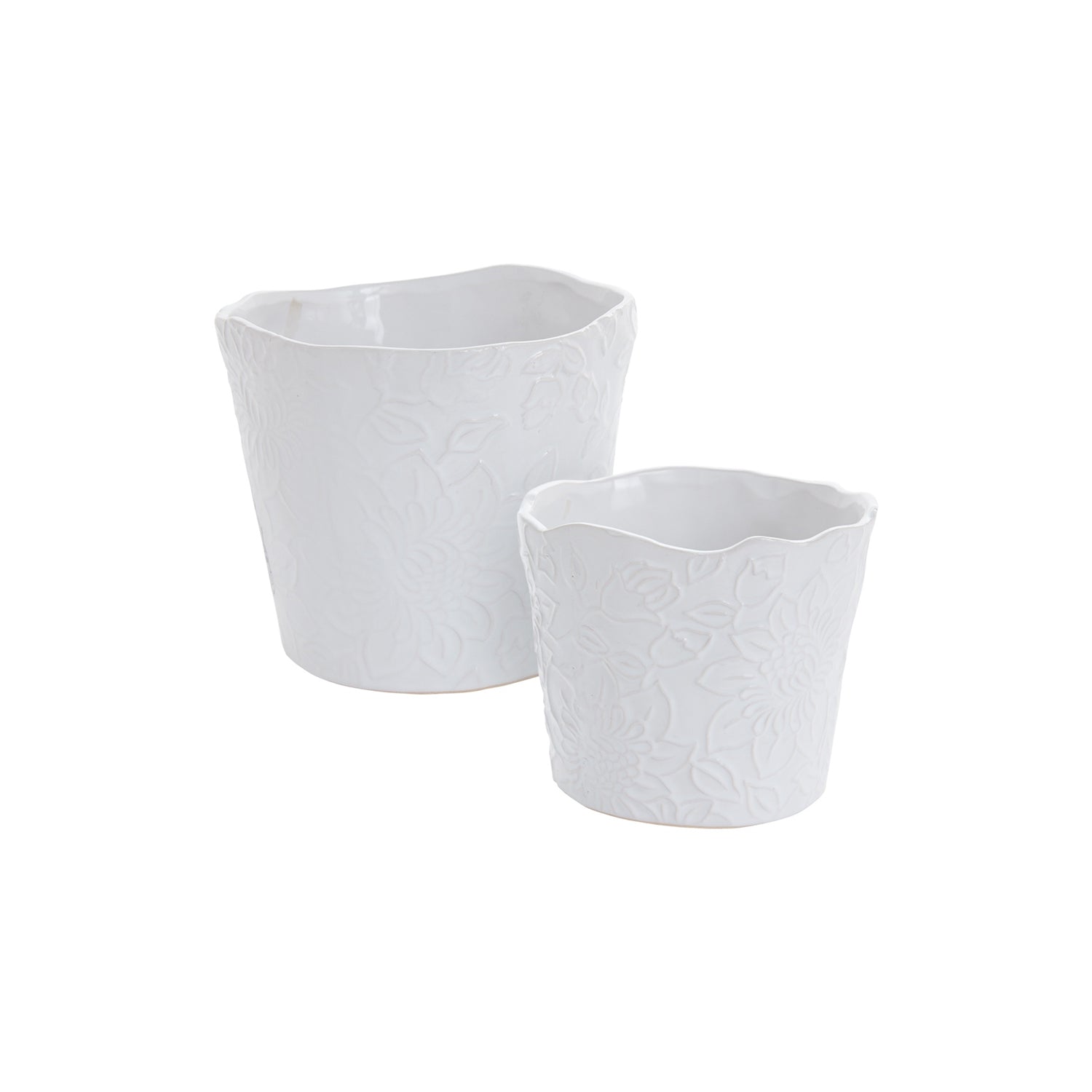 Priscella Pot Set of 8 By Accent Decor | Planters, Troughs & Cachepots | Modishstore - 4