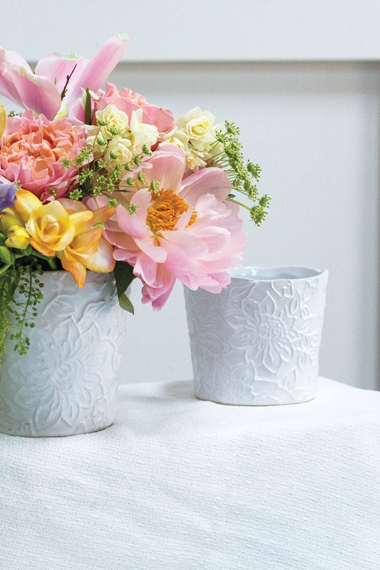 Priscella Pot Set of 8 By Accent Decor | Planters, Troughs & Cachepots | Modishstore - 1