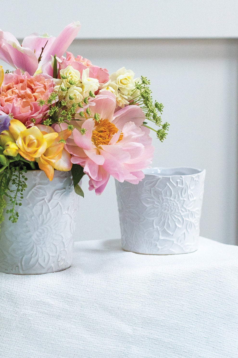 Priscella Pot Set of 8 By Accent Decor | Planters, Troughs & Cachepots | Modishstore - 1