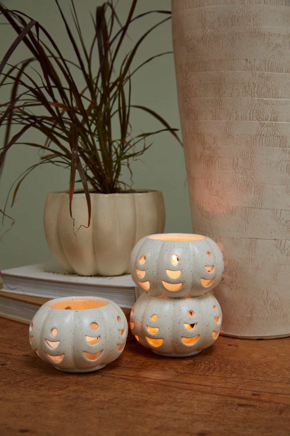 Pumpkin Stack Votive - Set of 6 By Accent Decor | Planters, Troughs & Cachepots | Modishstore - 3