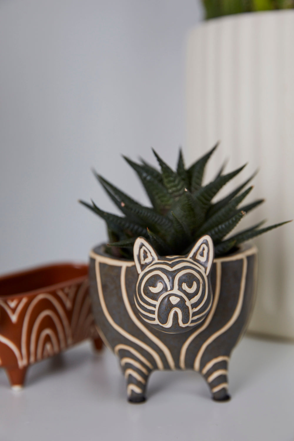 Puppy Love Planter Set of 4 By Accent Decor | Planters, Troughs & Cachepots | Modishstore - 1